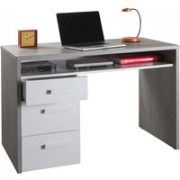 Schreibtisch mit Holzschubladen für Büro und Schlafzimmer 110 cm PC-Arbeitsplatz -Zement Schreibtisch mit Holzschubladen für Büro und Schlafzimmer 110 cm PC-Arbeitsplatz -Zement von COMPOSAD