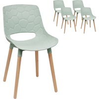 Compralo New - Set von 4 Stuhl Beine Holz Nest Polypropylen Grün Holz von COMPRALO NEW