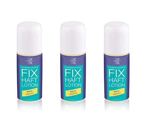 COMPRESSANA FIX Haftlotion - Hautkleber für Kosmetik, Stütz- und Kompressionsstrümpfe - 3er Pack - 3 x 60 ml - im praktischen roll-on Klebestift COMPRESSANA FIX Haftlotion - Hautkleber für Kosmetik, Stütz- und Kompressionsstrümpfe - 3er Pack - 3 x 60 ml - im praktischen roll-on Klebestift von Compressana