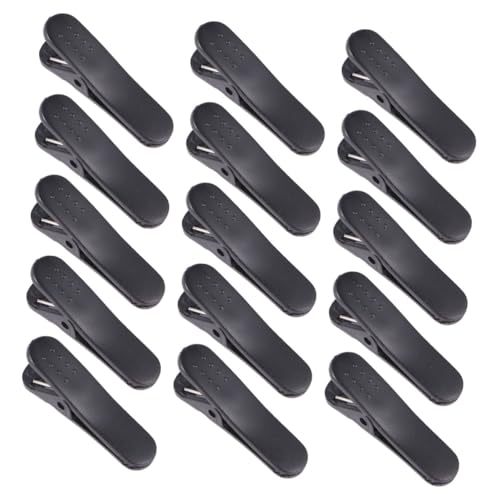 COMPUKAS 100 Stück Kopfhörerkabel Clip Alligator Klemme Robuster Kunststoff Fester Halt für Headset Kabel Vielseitig Einsetzbar für Handy und Funkgerät Schwarzes zur Kabelorganisation Am von COMPUKAS
