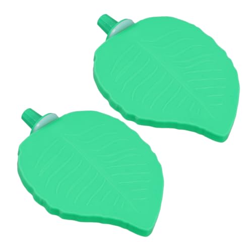 COMPUKAS 2 Stück Blattförmige Vogelplattform für Sittiche Flexible Vogelspielzeuge und Käfigzubehör zur Stressreduzierung und Unterhaltung von Papageien und Nymphensittichen von COMPUKAS