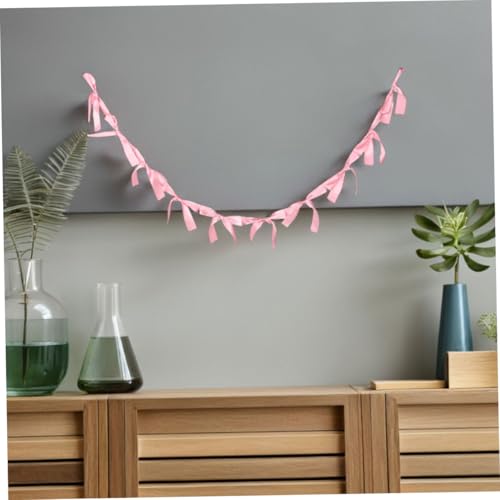 COMPUKAS 2stücke Schleifen-Geburtstagsparty-Dekorationen Girlanden-Banner Aus Robustem Bandmaterial Hängebanner Für Mädchengeburtstag Brautparty Und Festliche Feierlichkeiten Einfach von COMPUKAS