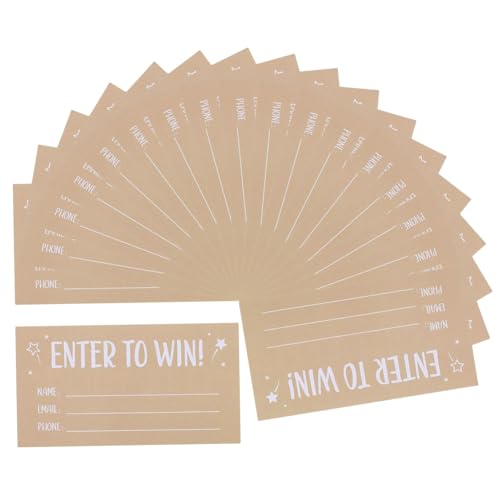 COMPUKAS 200 Stück Lose Blanko Karten mit Feldern für Name und Telefonnummer Eintragungsformulare für Wettbewerbe Verlosungen und Auktionen Passend für Losboxen von COMPUKAS