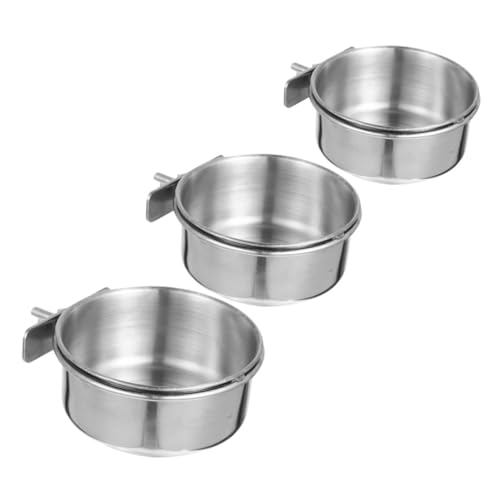 COMPUKAS 3 Vogelnäpfe Für Den Käfig: Vogelfutternäpfe Mit Clip-Halter – Futter- Und Wassernäpfe Für Papageien, Hängender Käfig-futterspender Für Papageien, Sittiche, Nymphensittiche von COMPUKAS