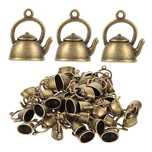 COMPUKAS 50stücke Teekannen Charms Für Schmuck Kleine Aus Legierung Für Armbänder Halsketten Und Ohrringe Kreative Bastelmaterialien Antik von COMPUKAS