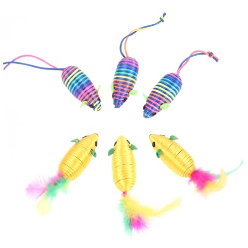 COMPUKAS 6 Stück Katzenspielzeug Spielmäuse aus Robustem Material Bissfestes Interaktives Haustierspielzeug zur Stressreduktion und Bewegung Fördernd für Katzen COMPUKAS 6 Stück Katzenspielzeug Spielmäuse aus Robustem Material Bissfestes Interaktives Haustierspielzeug zur Stressreduktion und Bewegung Fördernd für Katzen von COMPUKAS