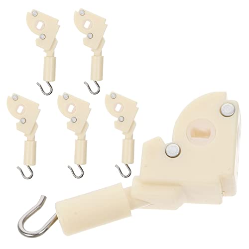 COMPUKAS 6 Stück Teiliges Ersatzteile für Jalousien Horizontaler Wandhalter aus Robustem Kunststoff Langlebiger Blind Wand Tilter Installieren Kompatibel Horizontaljalousien Beige von COMPUKAS