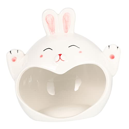 COMPUKAS Keramik Hamster Nest Kühlendes Schlafhaus für Kleine Haustiere Cartoon Tierdesign Sicheres Keramikmaterial für Zwerghamster und Rennmäuse zu Reinigen von COMPUKAS