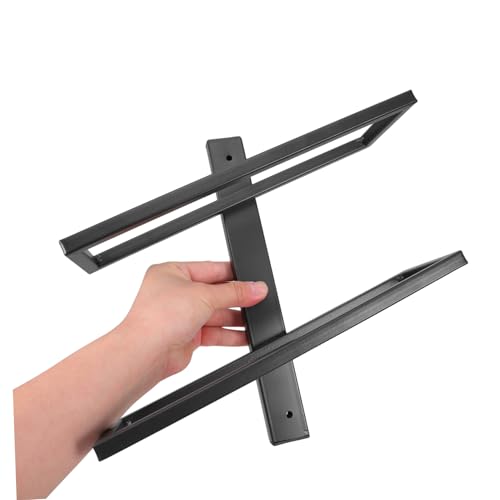 COMPUKAS Metall Wandmontiertes Weinregal mit Fächern Industrieller Weinflaschenhalter für Küche und Bar Platzsparendes Stabiles und Minimalistisches Design von COMPUKAS