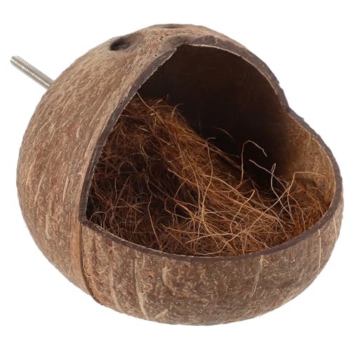 COMPUKAS Natürliches Kokosnussschalen Vogelnest Parrot House Nistplatz Bruthaus Vielseitig Langlebig Dekorativ Geschenkidee für Wellensittiche und Kleintiere COMPUKAS Natürliches Kokosnussschalen Vogelnest Parrot House Nistplatz Bruthaus Vielseitig Langlebig Dekorativ Geschenkidee für Wellensittiche und Kleintiere von COMPUKAS