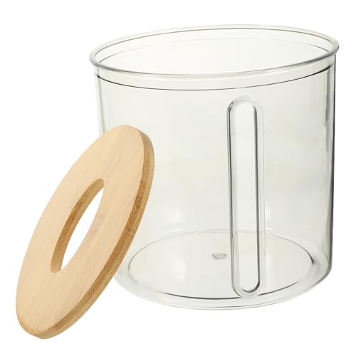 COMPUKAS Transparente Runde Tissue Box Abdeckung Moderner Papierhalter für Badezimmer Wiederverwendbarer Serviettenhalter Stilvolle Aufbewahrungsbox für Zuhause Büro Restaurant und Auto von COMPUKAS