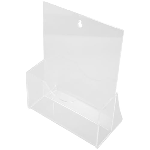 COMPUKAS Transparenter Acryl Prospektständer Trifold Broschürenhalter Tisch Organizer für Zeitschriften Dokumente Flyer Anzeige Büro Zuhause von COMPUKAS
