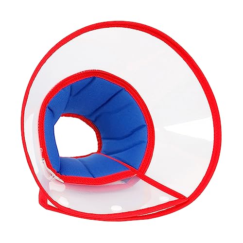 COMPUKAS Verstellbares Oxford für Hunde und Wasserdichtes Leck Schutzkragen zur Genesung nach Operationen Bequemes Leichtes Verhindern von Beißen und Lecken Blau von COMPUKAS