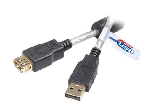 Vivanco USB 2.0 zertifiziertes Verlängerungskabel mit Ferritkern und Goldkontakten, USB A Stecker <-> USB A Kupplung 3.0 m Vivanco USB 2.0 zertifiziertes Verlängerungskabel mit Ferritkern und Goldkontakten, USB A Stecker <-> USB A Kupplung 3.0 m von COMPUTER_COMPONENT