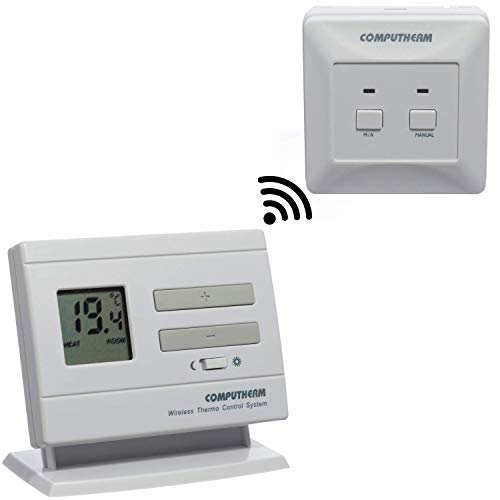 COMPUTHERM Q3RF digitaler Funk-Raumthermostat, Thermostat für Heizung, Klimaanlagen & Fußbodenheizung, kabelloser mobiler Raum-Temperaturregler & -messer mit Empfänger von COMPUTHERM