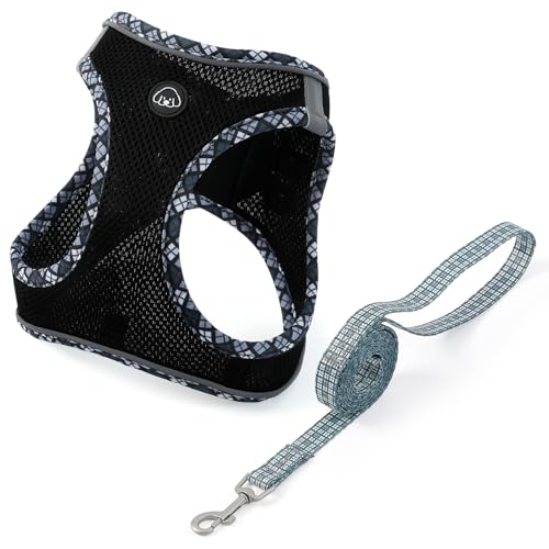COMSLE Hundegeschirr Kleine Hunde mit Leine, Step-in Geschirr aus Air Mesh von COMSLE