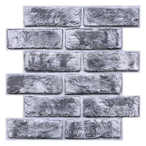 COMSTICKC 3D Wandpaneele Selbstklebend, Hochwertige 3D Wandfliesen Ziegel, 10 Stück, Wandverkleidung Selbstklebend Steinoptik Backstein 3D PVC Wandpaneele für Innenwanddekoration,30x30 CM,Wasserdicht COMSTICKC 3D Wandpaneele Selbstklebend, Hochwertige 3D Wandfliesen Ziegel, 10 Stück, Wandverkleidung Selbstklebend Steinoptik Backstein 3D PVC Wandpaneele für Innenwanddekoration,30x30 CM,Wasserdicht von COMSTICKC