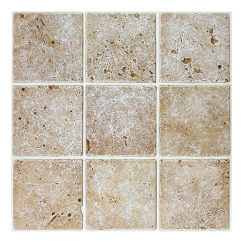 COMSTICKC 3D Wandpaneele Selbstklebend Steinoptik,10 Stück 30x30 cm, 3D Wandverkleidung Selbstklebend Backstein Tapete 3D PVC Wandpaneele Innenwanddekoration, Wasserdicht ﻿ von COMSTICKC