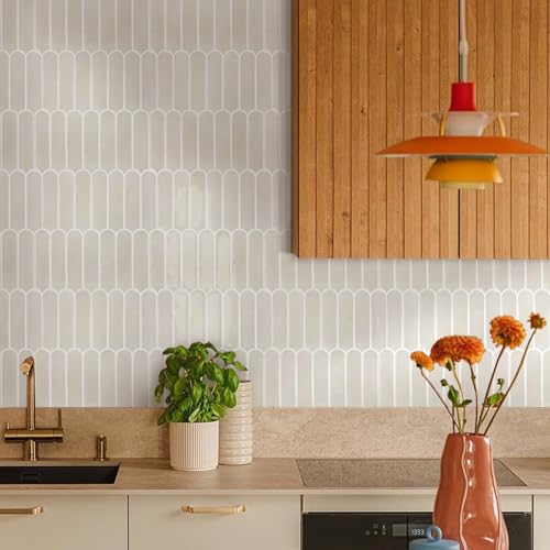 COMSTICKC Dicker Klebefliesen Küche Beige, 10 Stück, 3D Fliesenaufkleber Selbstklebend Fliesen 3d Wandpaneele Wandfliesen Küchenfliesen Selbstklebend Küchenrückwand Bad, 30,5x30,5 cm von COMSTICKC