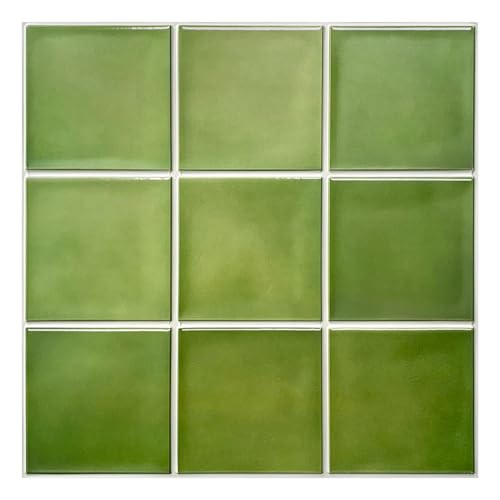 COMSTICKC Klebefliesen Küche, Matt Grün PVC Quadrat, 10 Stück, 3D Fliesenaufkleber Fliesen Selbstklebend Wandfliesen Küchenfliesen Selbstklebend Küchenrückwand Bad, 30× 30 cm COMSTICKC Klebefliesen Küche, Matt Grün PVC Quadrat, 10 Stück, 3D Fliesenaufkleber Fliesen Selbstklebend Wandfliesen Küchenfliesen Selbstklebend Küchenrückwand Bad, 30× 30 cm von COMSTICKC