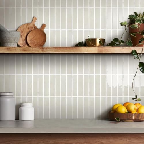 COMSTICKC Klebefliesen Küche Beige, 10 Stück, 3D Fliesenaufkleber Fliesen Selbstklebend Metro Wandfliesen Küchenfliesen Selbstklebend Küchenrückwand Bad, 30,5 × 30,5 cm von COMSTICKC