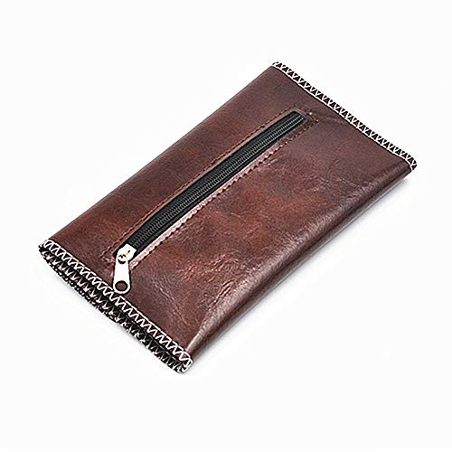 Tabaktasche, pu - Leder, Extratasche mit Metallreißverschluß, Doppelfalten, Magnetverschluß, Tabak Beutel, 15.5 * 9cm Tabaktasche, pu - Leder, Extratasche mit Metallreißverschluß, Doppelfalten, Magnetverschluß, Tabak Beutel, 15.5 * 9cm von COMTERVI