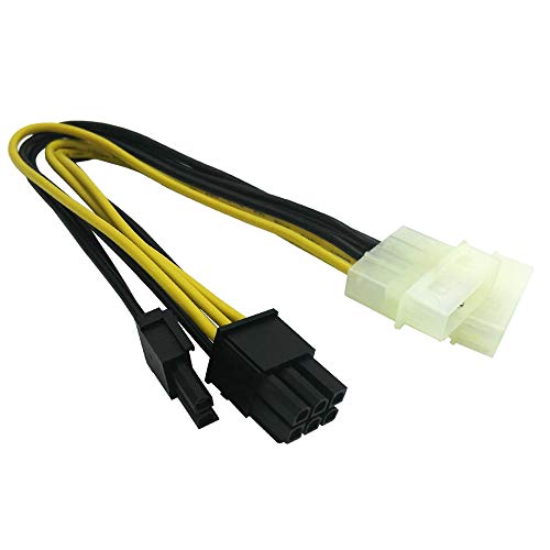 COMeap (3er-Pack 8-poliger (6 + 2) PCI Express-Stecker auf 2X Molex Netzteilkabel 23 cm (9 Zoll) von COMeap
