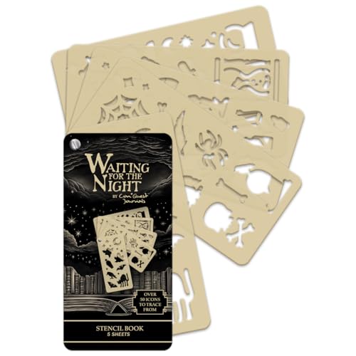 Conquest Journals Waiting for The Night Schablonen, 5 wiederverwendbare Kunststoff-Schablonenseiten, Buch-Goth-inspirierte Designs, erstellen Sie hexenhafte Gothic-Kunst oder dekorieren Sie Notizen Conquest Journals Waiting for The Night Schablonen, 5 wiederverwendbare Kunststoff-Schablonenseiten, Buch-Goth-inspirierte Designs, erstellen Sie hexenhafte Gothic-Kunst oder dekorieren Sie Notizen von CON*QUEST