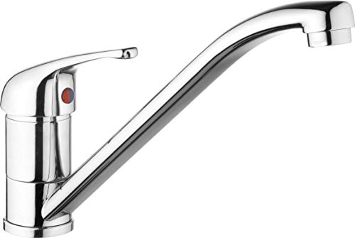 Cornat Spültisch-Einhebelarmatur "Leon" - Hochwertiger Messingkörper - verchromt - Schwenkbarer Auslauf / Hochdruck-Armatur / Küchenarmatur / Wasserhahn / SA853 von Cornat