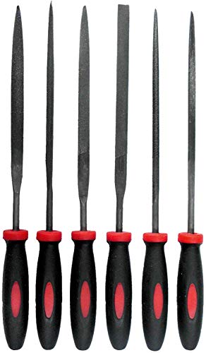 Werkzeyt Mini-Feilensatz 6-teilig - Geeignet für sämtliche Metalle - 100 mm Feilenlänge - 2-Komponenten-Griffe - Hochwertige Stahlklingen/Rundfeile/Flachrundfeile/Flachstumpffeile / B20206 von Werkzeyt