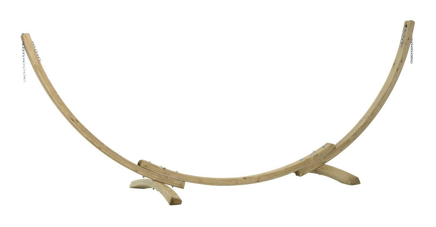 CONACORD Hängematte Hängemattengestell Premium Holz Gestell für Hängematte Hängeliege von 250-310cm bis 160 kg, variable Einstellung der Kettenlänge für Hängematten von 250 bis 310 cm von CONACORD