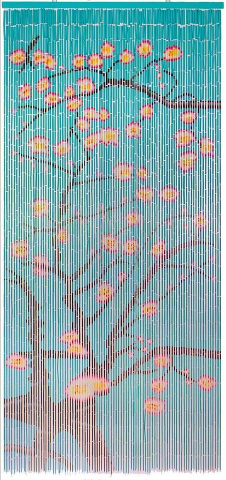 CONACORD Insektenschutz-Vorhang Conacord Decona Blüten Dekovorhang bunt, 90 x 200 cm, Bambus - blickdicht dank hoher Stranganzahl von CONACORD