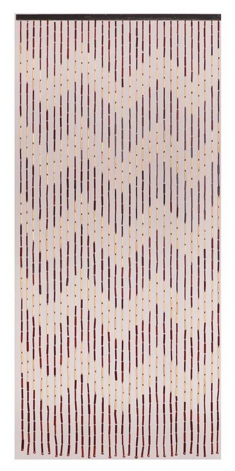 CONACORD Türvorhang Decona Mekong Dekovorhang bunt, Hakenaufhängung, halbtransparent, 90 x 200 cm, Bambus - handgearbeitet und lackiert von CONACORD