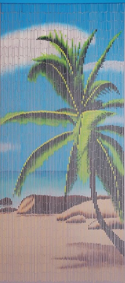 CONACORD Insektenschutz-Vorhang Conacord Decona Paradise Dekovorhang bunt, 90 x 200 cm, Bambus - blickdicht dank hoher Stranganzahl von CONACORD