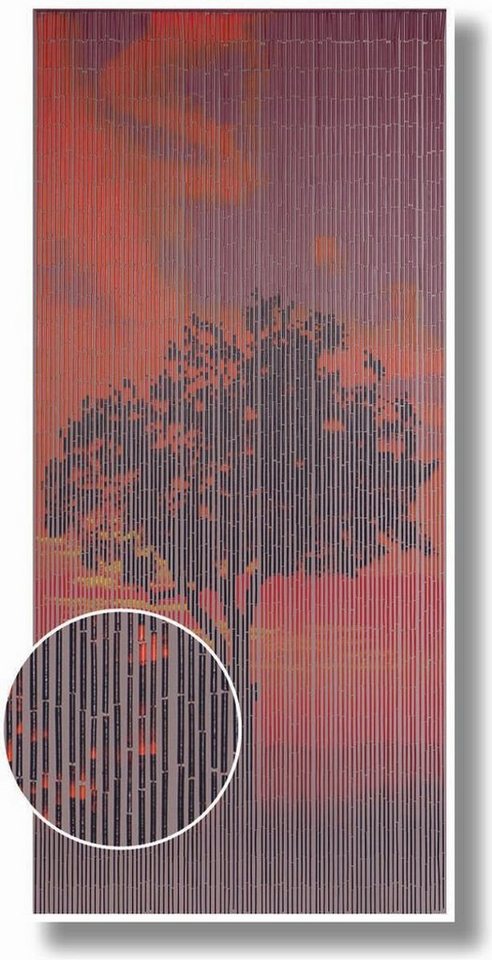 CONACORD Insektenschutz-Vorhang Conacord Decona Sunrise Dekovorhang bunt, 90 x 200 cm, Bambus - blickdicht dank hoher Stranganzahl von CONACORD