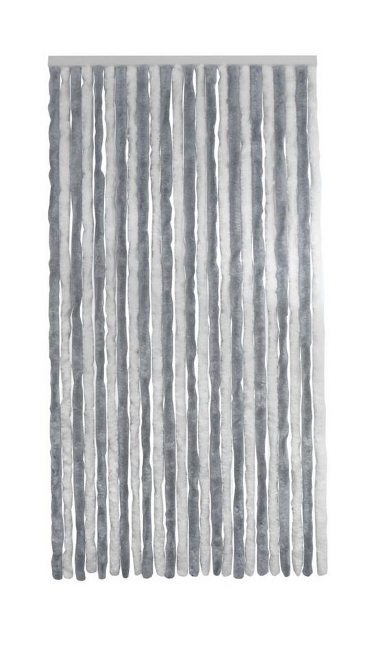 CONACORD Insektenschutz-Vorhang Conacord Decona Flauschvorhang silber weiß, 100 x 200 cm, Chenille - inkl. Tragetasche von CONACORD