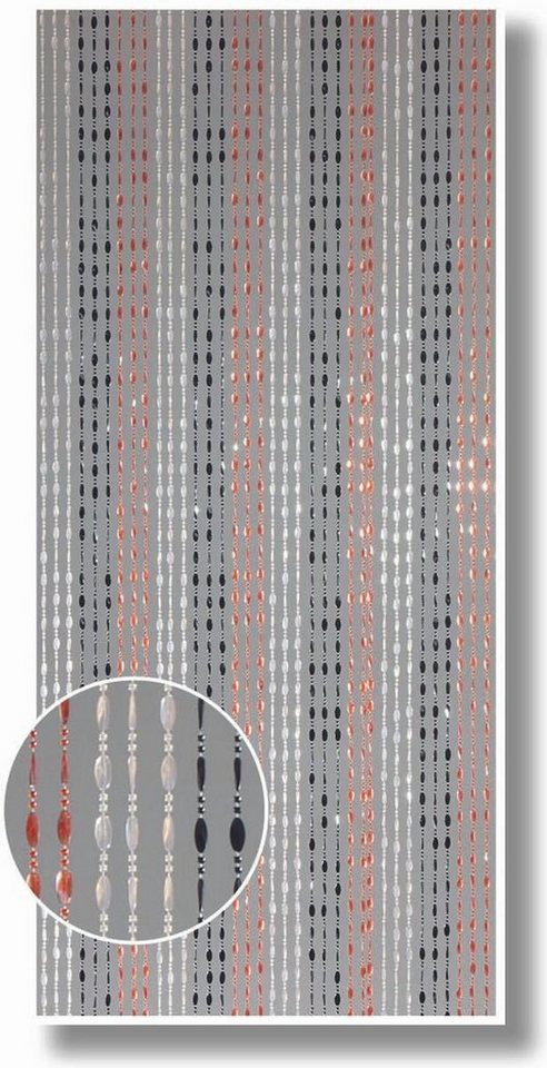 Türvorhang Conacord Decona Jasmin Perlenvorhang bunt, CONACORD, Hakenaufhängung, halbtransparent, 90 x 200 cm, Kunststoff - hohe Strangdichte von CONACORD