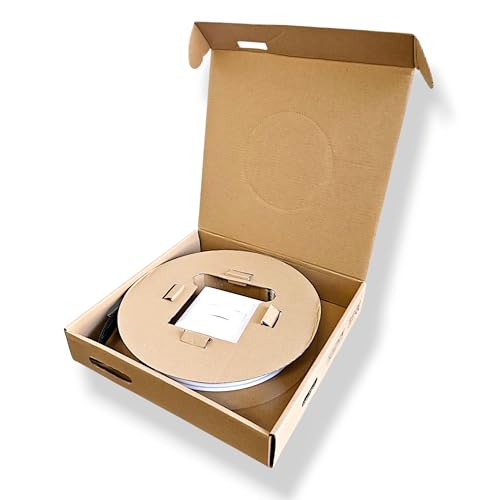 CONBIC® FTTH KIT - Glasfaserkabel vorkonfektioniert mit Anschlussdose auf Rolle, LC/APC 8°, weiß, OS2 Patchkabel, 4.0mm Durchmesser, 9/125μm, FTTH Lichtwellenleiter, G.657.A2. (75m) von CONBIC