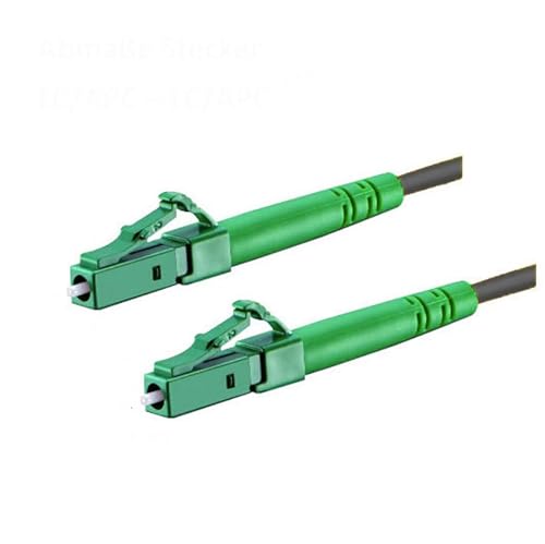CONBIC® LC/APC-LC/APC, Simplex, Singlemode, 9/125um, OS2, schwarz, Ø 4.0mm, Industrial/Grade Gepanzert G.657.A2, Glasfaserkabel Außenbereich für AVM FRITZ!Box und Telekom Modem 2 (20m) von CONBIC