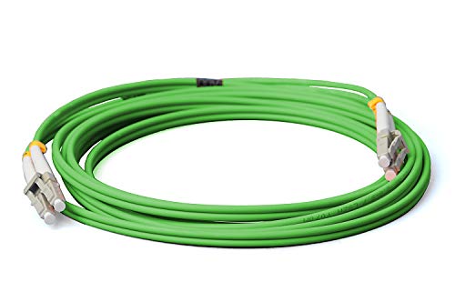 CONBIC® LWL Glasfaser-Kabel – 5m OM5 LC auf LC Stecker, Duplex 50/125 Patchkabel – Lichtwellenleiter 5 Meter von CONBIC