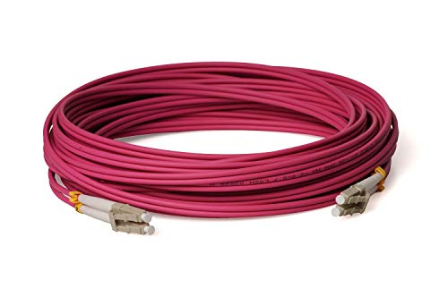 CONBIC® LWL Glasfaser-Kabel – 75m OM4 LC auf LC Stecker, Duplex 50/125 Patchkabel – Lichtwellenleiter 75m (indoor cable) von CONBIC