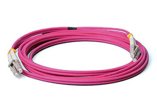 CONBIC® LWL Glasfaser-Kabel – 7m OM4 LC auf LC Stecker, Duplex 50/125 Patchkabel – Lichtwellenleiter (7m) von CONBIC