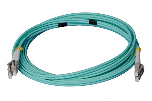 CONBIC LWL Glasfaser-Kabel – 10m OM3 LC auf LC Stecker, Duplex 50/125 Patchkabel – Lichtwellenleiter 10 Meter von CONBIC