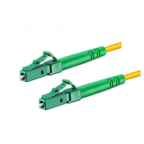 CONBIC LWL Glasfaser-Kabel – 17m OS2 gelb, LC/APC auf LC/APC Stecker, Simplex 9/125 Patchkabel – Lichtwellenleiter 17 Meter G.657.A2 von CONBIC