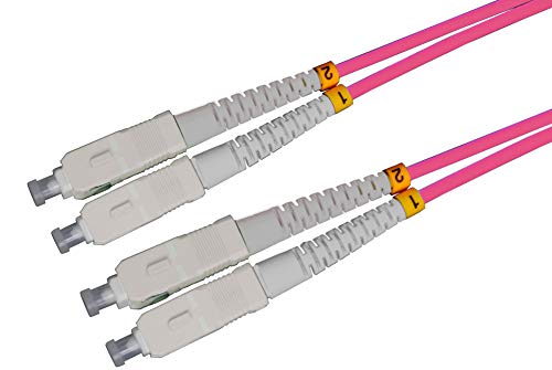 LWL Glasfaser-Kabel – 2m OM4 SC/UPC auf SC/UPC Stecker, Duplex 50/125 Patchkabel – Lichtwellenleiter 2 Meter LWL Glasfaser-Kabel – 2m OM4 SC/UPC auf SC/UPC Stecker, Duplex 50/125 Patchkabel – Lichtwellenleiter 2 Meter von CONBIC