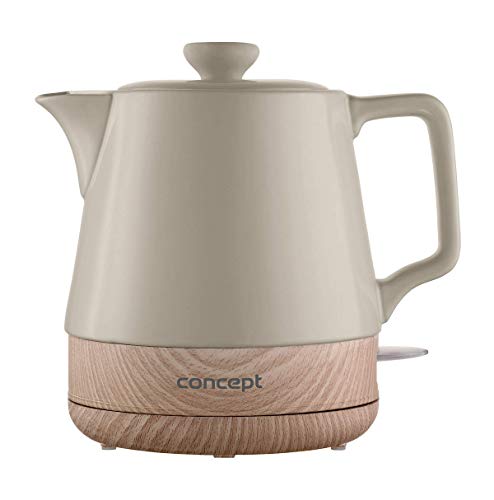 CONCEPT Hausgeräte Keramik Wasserkocher RK0061 1 L, kaffeebraun von Concept
