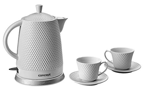 CONCEPT Hausgeräte RK-0040 Keramik Wasserkocher + 2 Tassen 1.5L 2200W von Concept