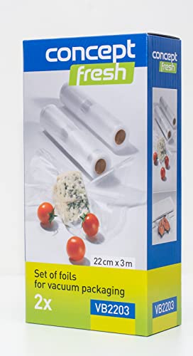 CONCEPT Hausgeräte VB-2203 vb2203 Vakuumfolienset 2 Stück für VA0010, transparent, Plastik von Concept