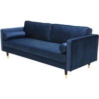 3-Sitzer-Sofa aus Samt, blau nalha - Blau von CONCEPT-USINE