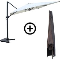 Bundle 3x4m rechteckiger Ausleger Ausleger ecru Aluminium + Abdeckung cesare Bundle 3x4m rechteckiger Ausleger Ausleger ecru Aluminium + Abdeckung cesare von CONCEPT-USINE
